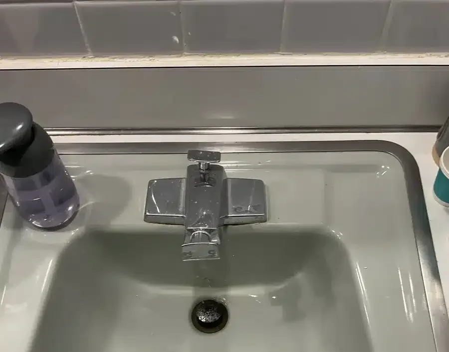 Modern bathroom faucet installation in Pittsburgh, PA