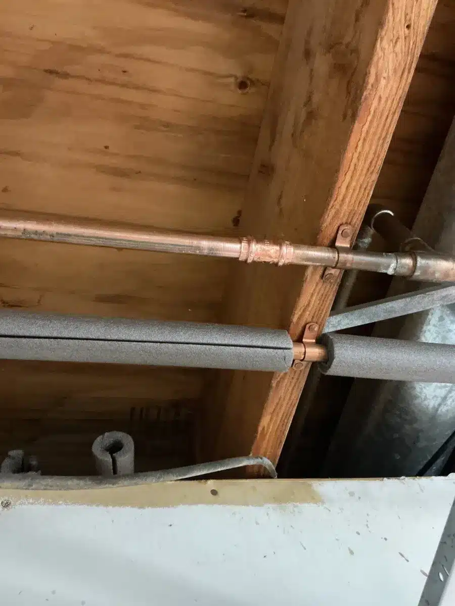 Basement plumbing vent pipe and drain line installation in Pittsburgh, PA