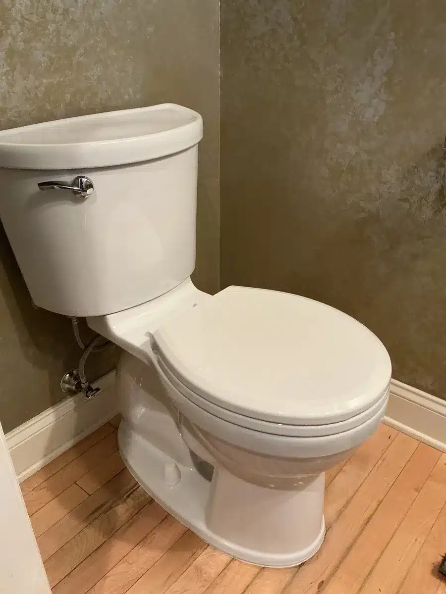 Toilet installation in a Pittsburgh, PA home