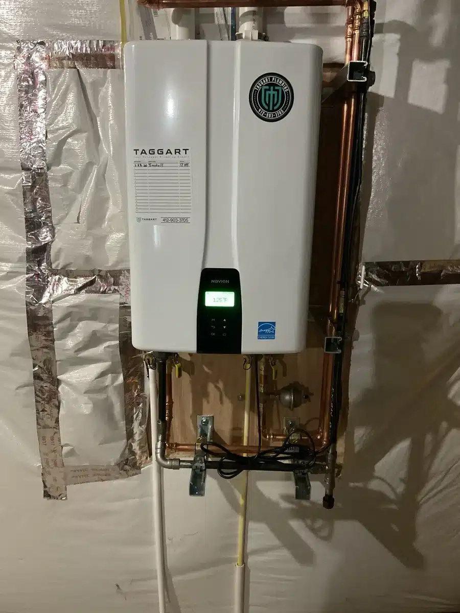 Tankless water heater installation in a Pittsburgh, PA home