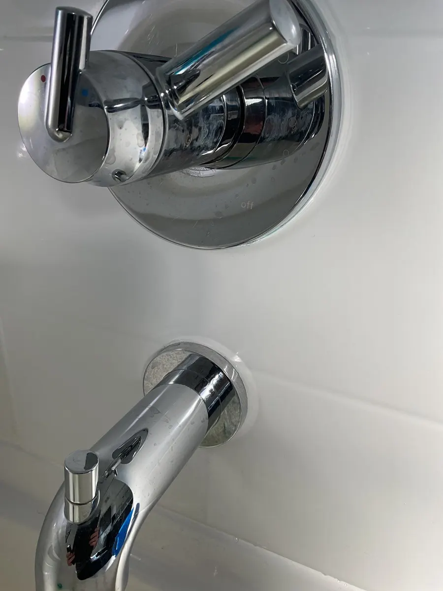 Chrome tub spout and shower valve trim in Pittsburgh, PA
