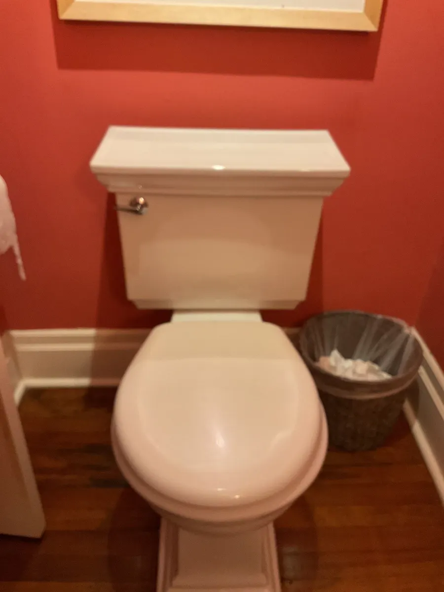 Toilet installation in a Pittsburgh, PA powder room
