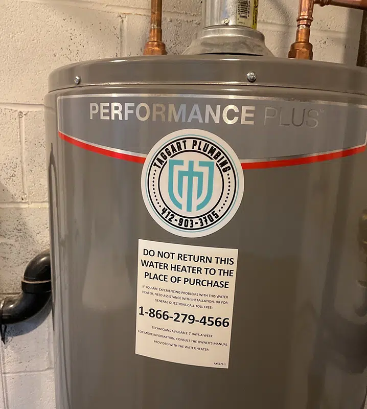 High-efficiency water heater installation in Pittsburgh, PA