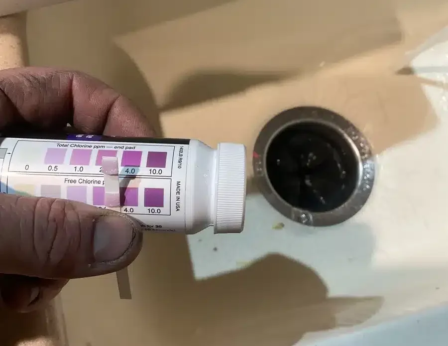 Drain inspection and water testing during plumbing service in Pittsburgh, PA