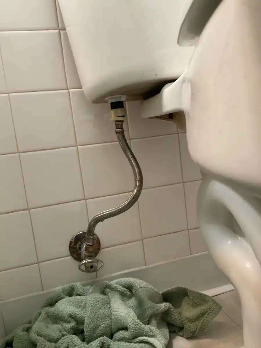 taggart plumbing closeup of leaking toilet