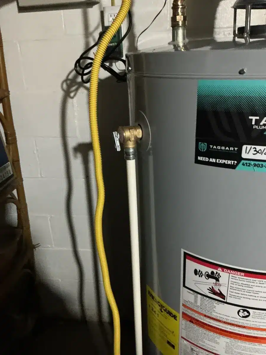 High-efficiency water heater installation in Pittsburgh, PA