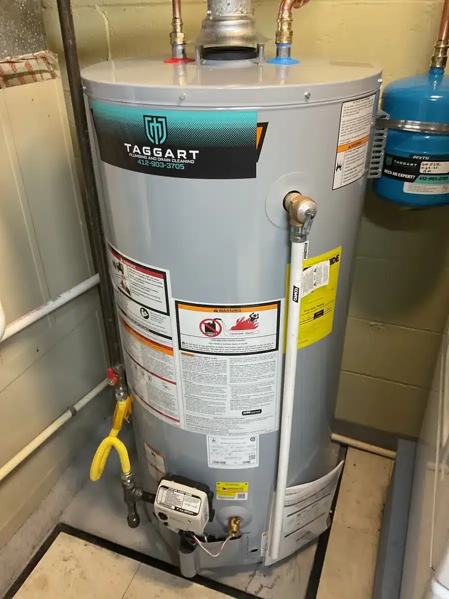 Gas water heater replacement in Pittsburgh, PA by Taggart Plumbing