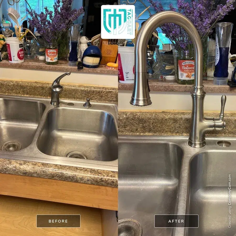 faucet before and after