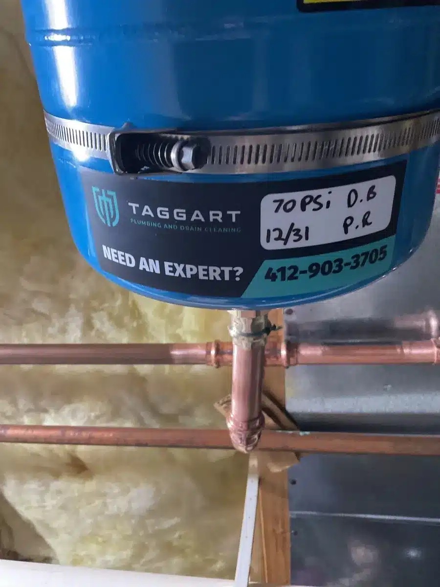 Copper water line installation and pipe work in Pittsburgh, PA by Taggart Plumbing