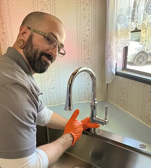 Faucet install in Beaver Falls kitchen by Taggart