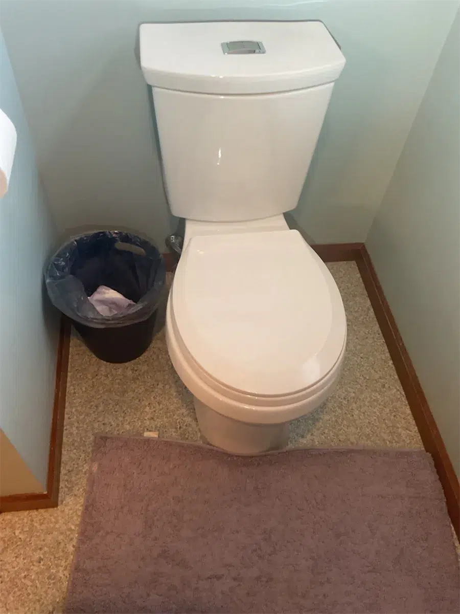 Toilet replacement completed in a Pittsburgh, PA bathroom
