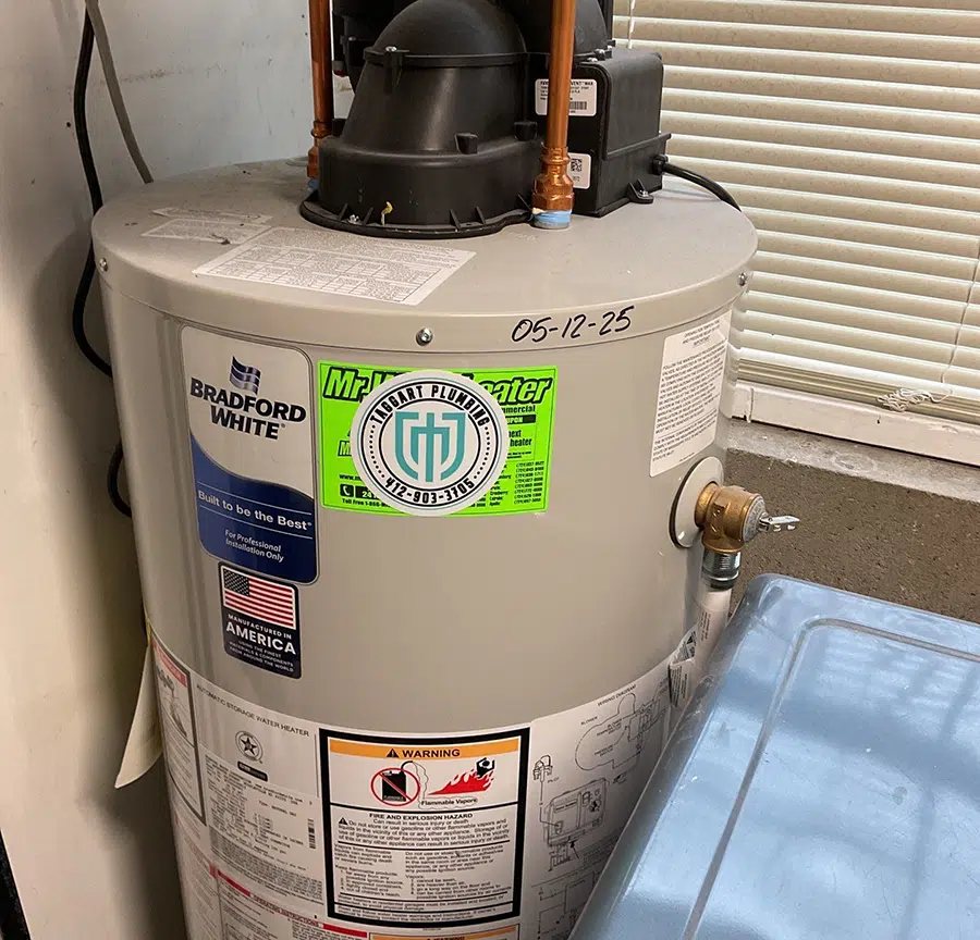 Bradfort White water heater maintenance by Taggart Plumbing